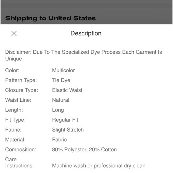 - Contrast Tie Dye Sweatpants/Joggers/Lounge Pants - Picture 4 of 7